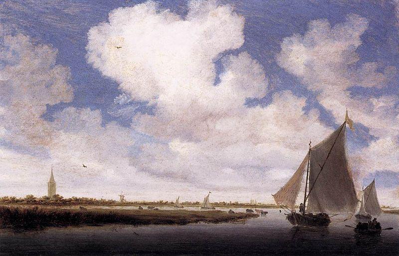 Salomon van Ruysdael Sailboats on the Wijkermeer oil painting image
